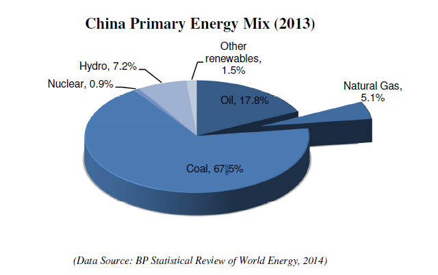 Baisse des gaz à effet de serre en Chine | Journal des Activités Sociales de l'énergie | China Primary Energy mix 2013