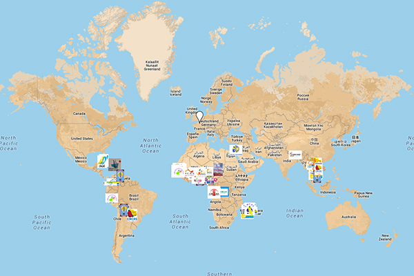 Carte Mondiale des Activités Sociales©N.Coppin/ccas
