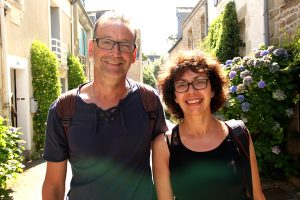 Pascal et Elisabeth Houillot bénéficiaires de Tours en vacances à Baden © Noémie Coppin/ccas