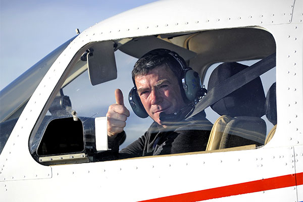 Dominique Dumont, pilote de L'ANEG. Futur inactif. DSP. Un des initiateurs du tour de Corse en Avion © Joseph Marando/CCAS