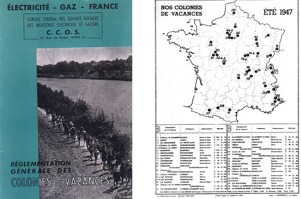 Avril 1947 : le CCOS s'organise | Journal des Activités Sociales de l'énergie | ccos2 carte colos