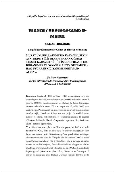 "En Turquie, nous sommes dans un état d’esprit pré-Mai 68" | Flyer Yeralti Page 1 | Journal des Activités Sociales de l'énergie