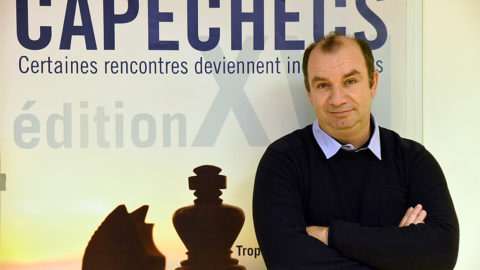 Philippe Villaume, 47 ans, président du club échec de Sète et joueur à CapÉchecs 2018.