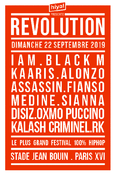 Le plus grand festival 100% hip hop débarque à Paris | Journal des Activités Sociales de l'énergie | hiya revolution affiche lineup