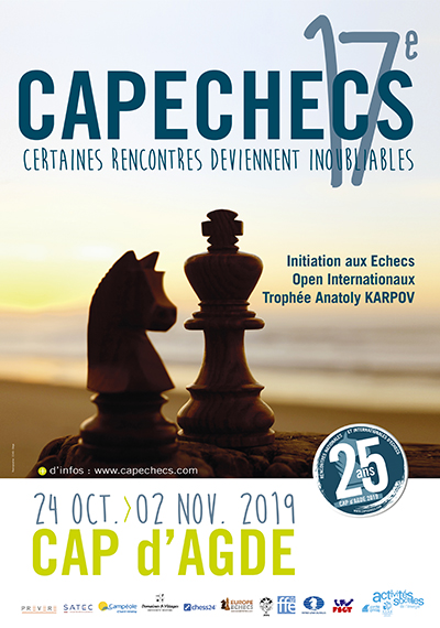 CapÉchecs 17e : les échecs en fête | 85507 Affiche Cap echecs 2019 | Journal des Activités Sociales de l'énergie