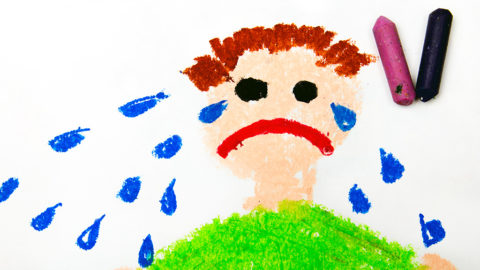 Qui aime bien ne châtie pas | 87223 Dessin enfant qui pleure | Journal des Activités Sociales de l'énergie