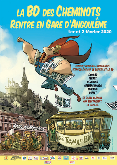Festival d’Angoulême : les auteur·es en colère | Journal des Activités Sociales de l'énergie | 88919 Affiche Cheminots Angouleme