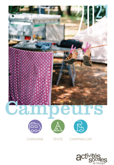Les campings, objets de toutes les attentions | Journal des Activités Sociales de l'énergie | Couverture livret campeurs