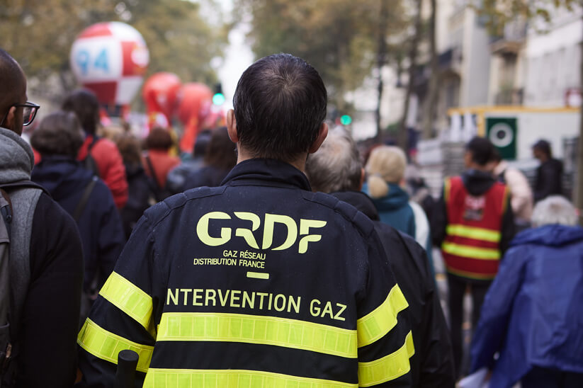 Manifestation pour les salaires à Paris, le 29 septembre 2022.