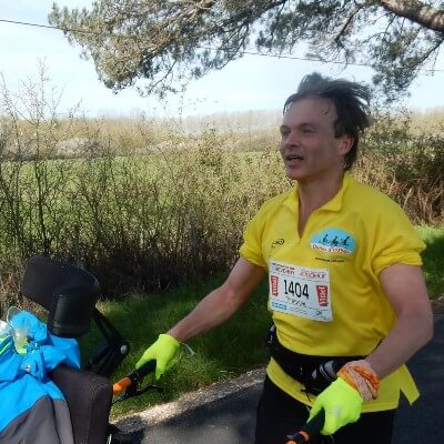 Olivier Kammerer, CMCAS Hauts-de-Seine, coureur du Prologue de la Course du coeur 2023 pour l'équipe des Activités Sociales