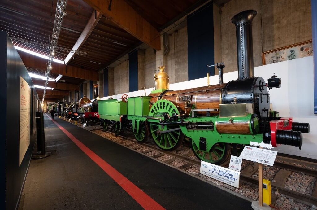 Locomotive à vapeur 111, la plus ancienne du continent européen, 1843, Cité du train, Mulhouse.