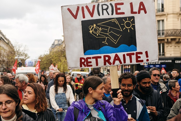 Manifestation du 1er-Mai contre la réforme des retraites, Paris.