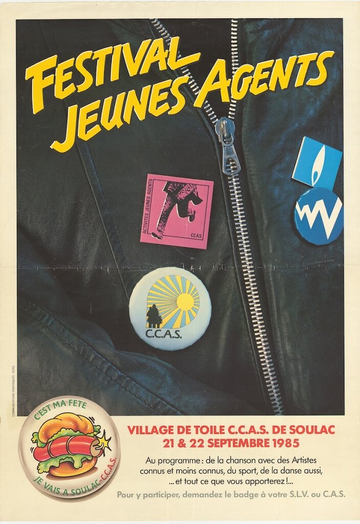 Affiche du premier festival d'Énergies de Soulac, CCAS, 1985.