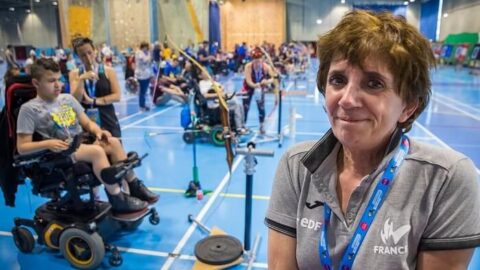 Guislaine Westenlynck, présidente de la Fédération française handisport, ici aux Jeux nationaux de l’avenir en 2019.