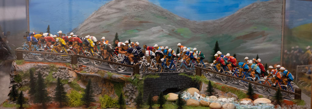 Diorama réalisé par Patrick Bardet, bénéficiaire de la CMCAS Limoges et passionné du Tour de France.