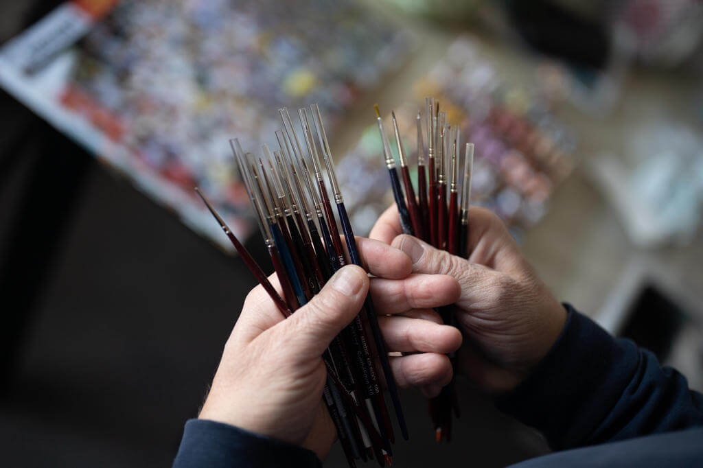 Maquette de cycliste réalisée par Patrick Bardet, bénéficiaire de la CMCAS Limoges et passionné du Tour de France.