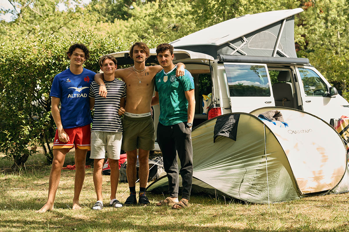 Camping à Arès, août 2023.