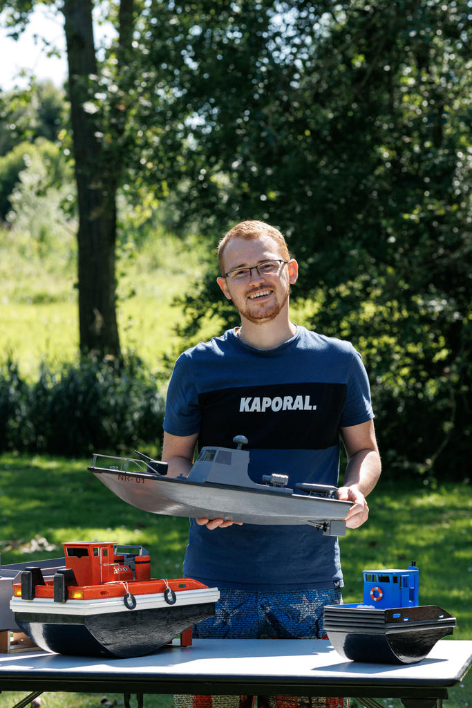 Corentin Titren, président de Section modélisme naval. ©Marine Poron/CCAS