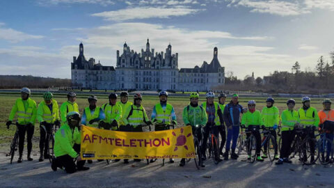 Fil de l'Énergie 2023 : course cycliste solidaire menée par des agents des Industries électriques et gazières afin de récolter des dons pour le Téléthon. ©CMCAS Caen/Facebook