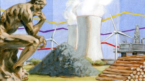Energies fossiles et renouvelables. Illustration : Jean-Luc Boiré