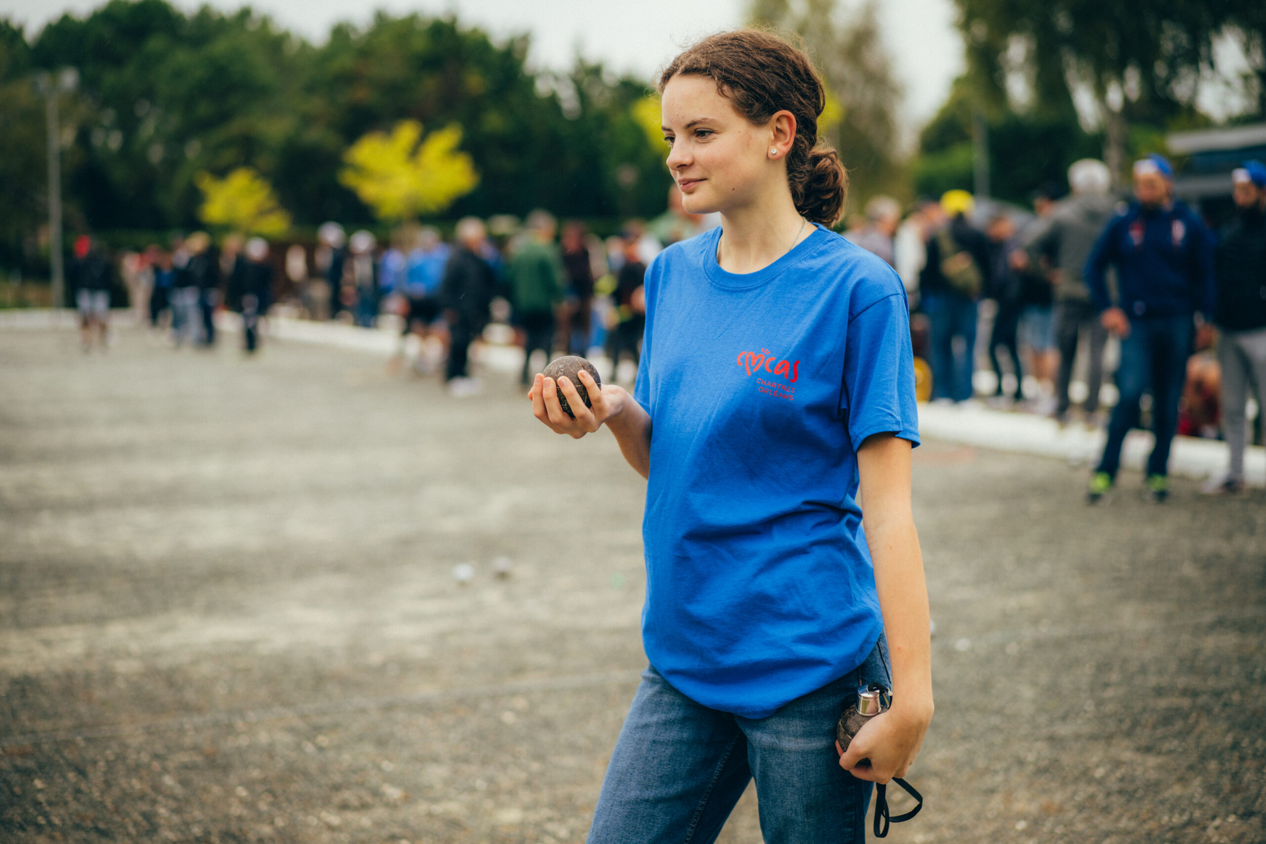 Tournoi national de pétanque inter-CMCAS aux Mathes, du 20 au 22 septembre 2024. Maëlys Genetai (CMCAS Chartres Orléans), 15 ans, benjamine du challenge.
