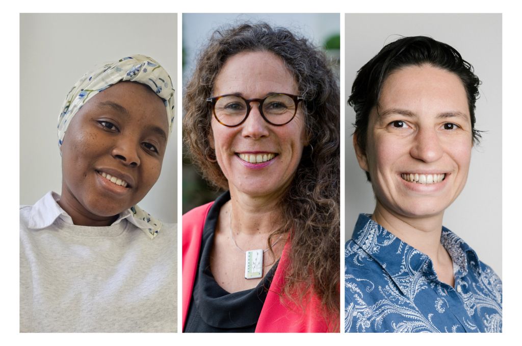 Houssainatou Bah (Enedis), Isabelle Combastel (EDF) et Lucie Rodier (RTE) témoignent de leur parcours dans la recherche, les sciences et les techniques, entre difficultés, doutes et affirmation de soi. © DR, EDF