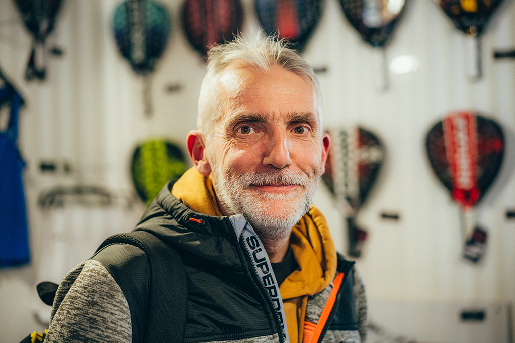 Patrice Lassauvetat, agent de Golfech à l'initiative de la future section padel de la CMCAS Agen.