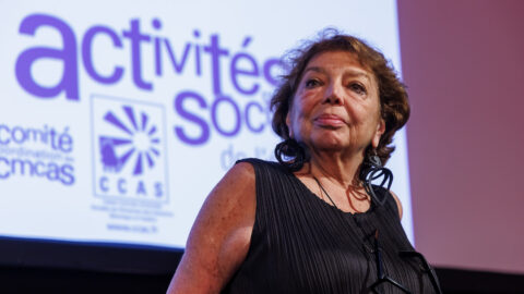 Leila Shahid durant le festival de cinéma Visions Sociales à Mandelieu-la-Napoule en 2022 © Eric Raz / CCAS