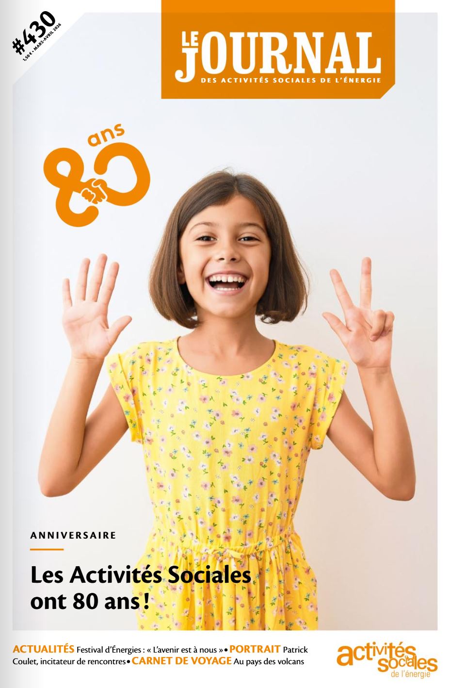 Couverture du Journal des Activités Sociales de l'énergie n°430, mars/avril 2026